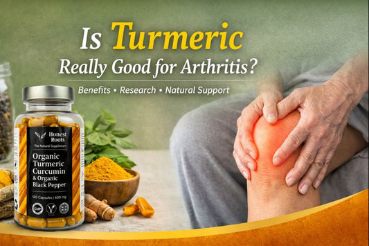 Honest Roots organic turmeric capsules with black pepper for daily wellness support