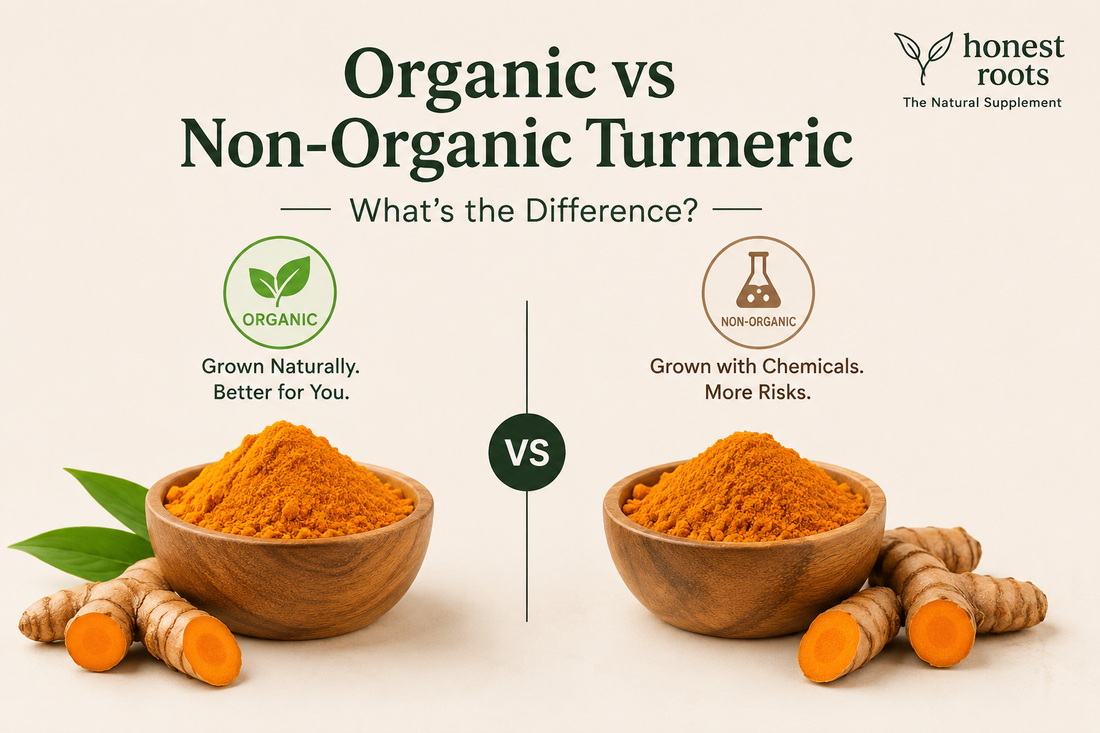 Organic vs non-organic turmeric comparison
