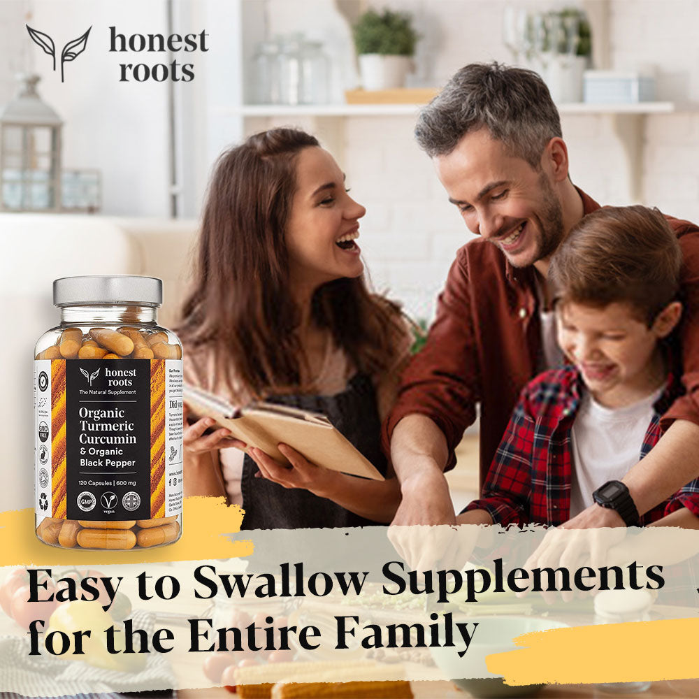 Organic Turmeric with Black Pepper - 360 Capsules (3 bottles for the price of 2!)