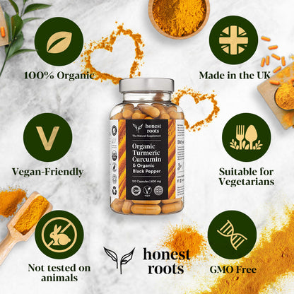 Organic Turmeric with Black Pepper - 120 Capsules