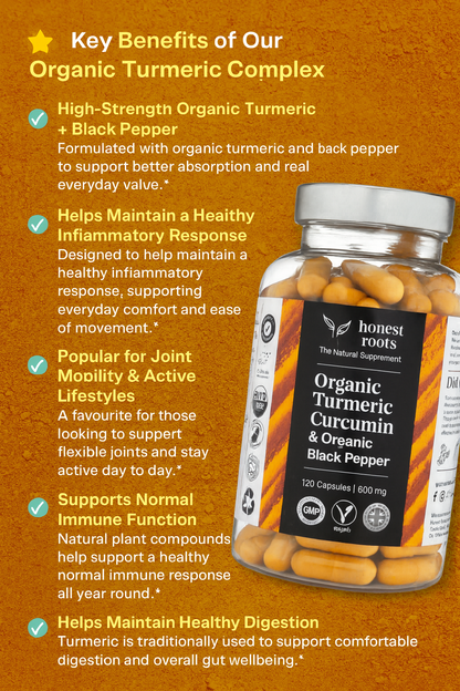 Organic Turmeric with Black Pepper - 120 Capsules