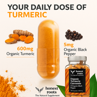Organic Turmeric with Black Pepper - 120 Capsules