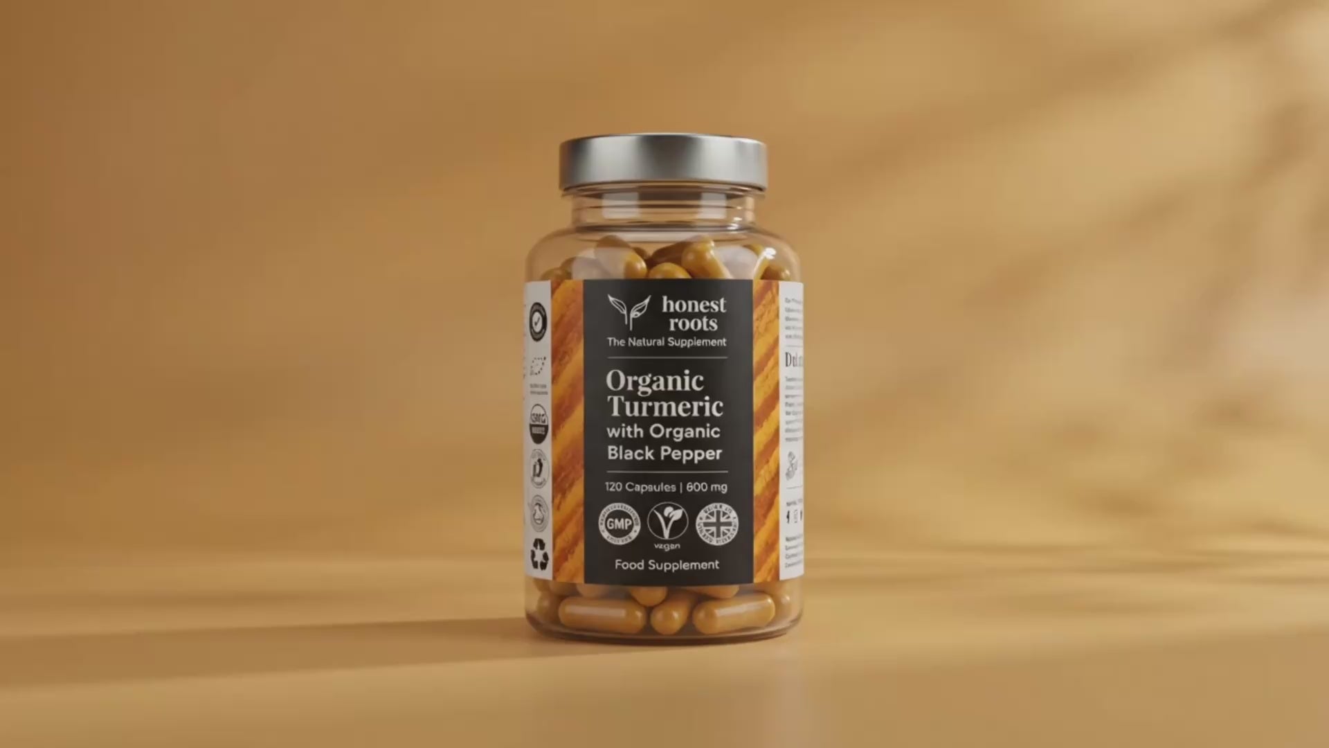 Honest Roots Organic Turmeric with Black pepper Capsule